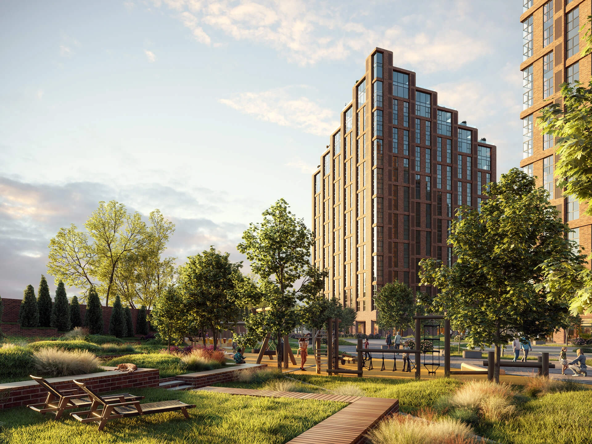 Благоустройство двора от застройщика